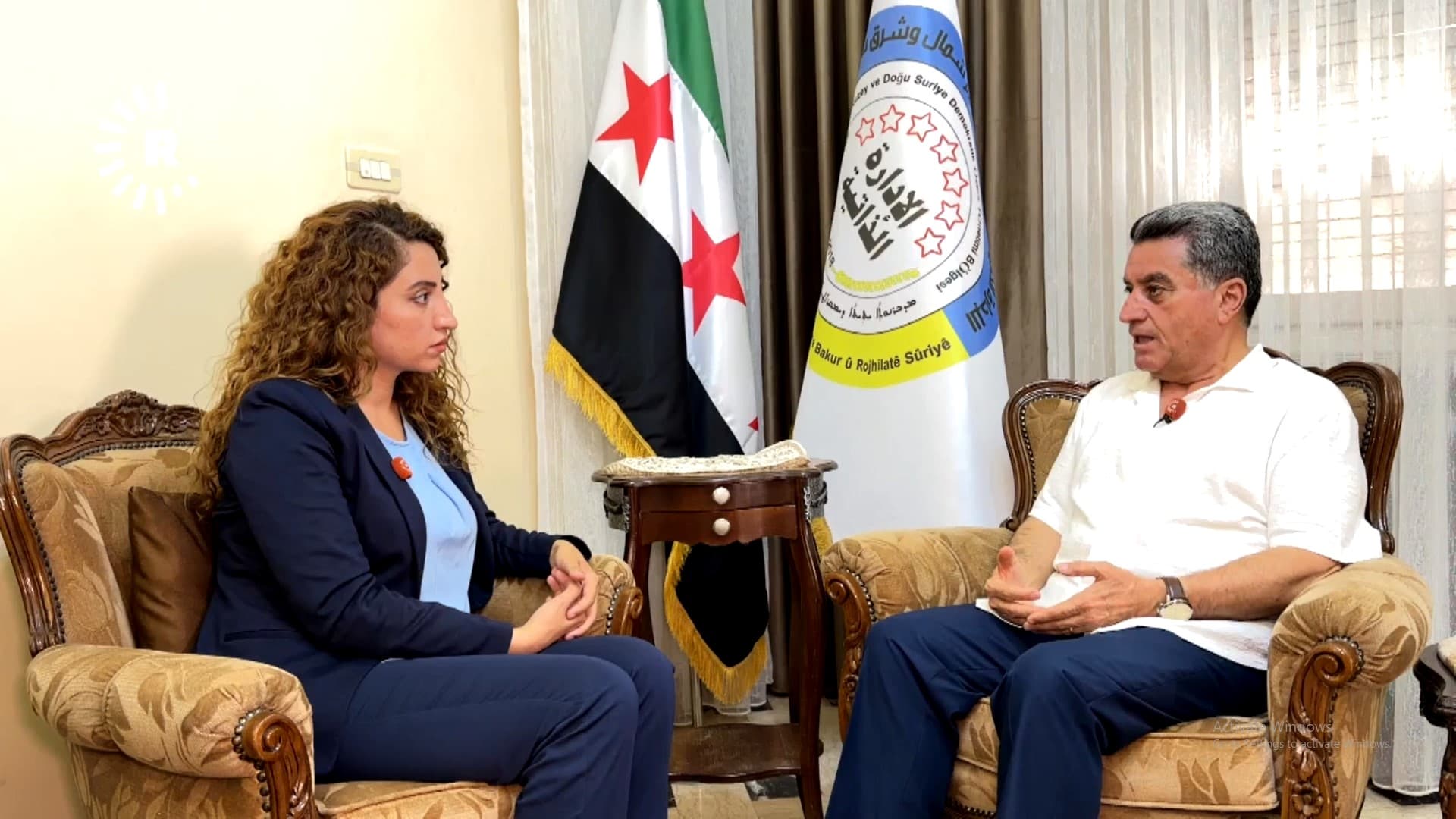 عبد الكريم عمر ومراسلة رووداو في دمشق