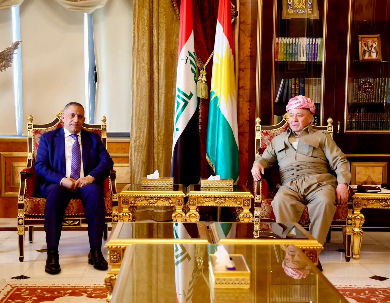 مستشار الأمن القومي العراقي ينقل للرئيس بارزاني تأكيد الزيدي على أمن واستقرار إقليم كوردستان