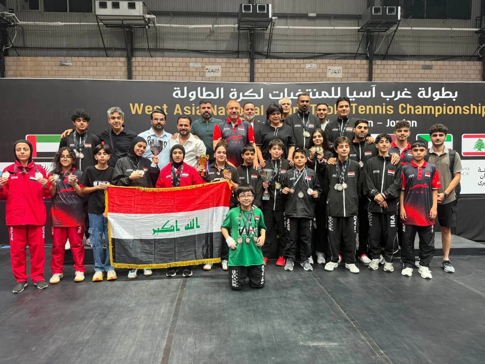العراق يحصد 21 ميدالية في بطولة غرب آسيا لتنس الطاولة