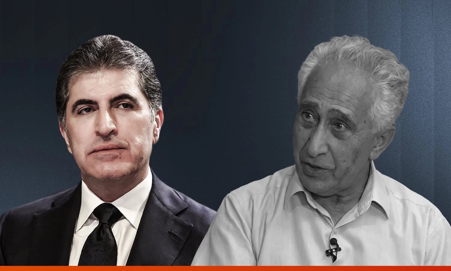رئيس إقليم كوردستان نيجيرفان بارزاني والسياسي الكوردي الراحل مهدي زانا