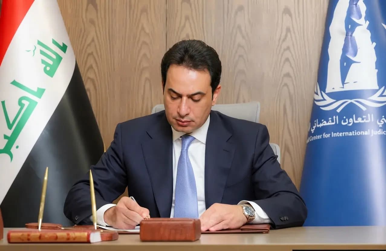 رئيس المركز الوطني للتعاون القضائي الدولي التابع لمجلس القضاء الأعلى علي حسين جفات