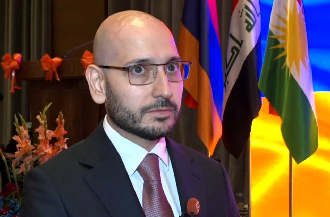 السفير الأرميني لرووداو: خطة لرفع التبادل التجاري ورحلات مباشرة بين أربيل ويريفان